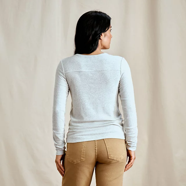 Orvis Ribbed Henley Long-Sleeved Tee LIGHT GREY HEATHER