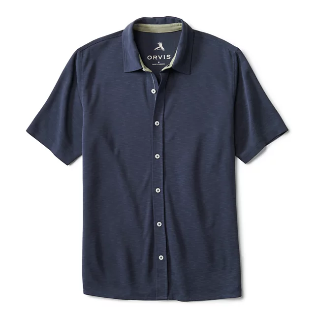 orvis Three Forks Knit Short-Sleeve Shirt TRUE NAVY