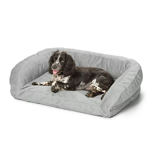 Orvis ToughChew® ComfortFill-Eco™ Couch Dog Bed GREY TWEED