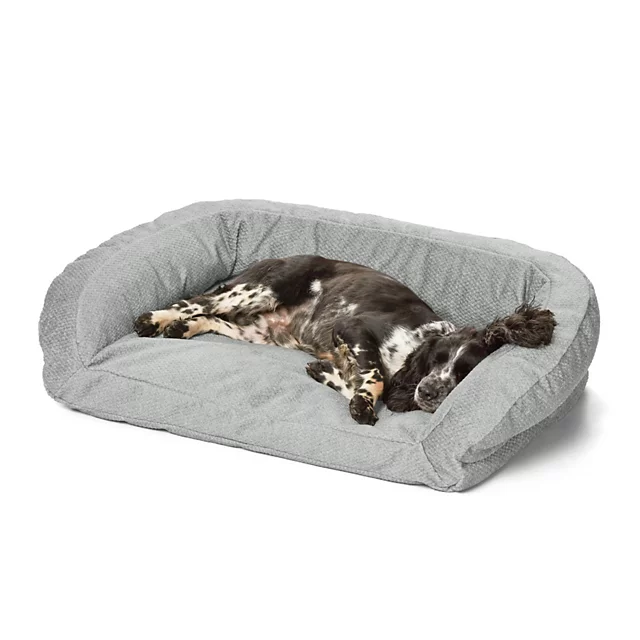 Orvis ToughChew® ComfortFill-Eco™ Couch Dog Bed GREY TWEED