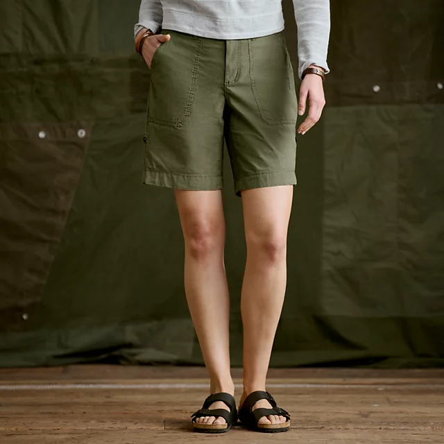 Orvis Women’s 1856 Stretch Poplin 9" Utility Shorts TARRAGON