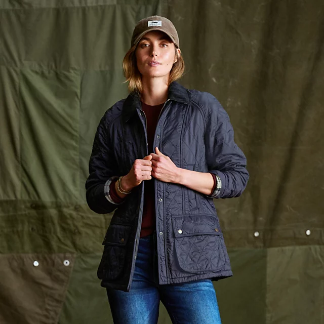 orvis Women’s Barbour® Beadnell Polarquilt Jacket NAVY