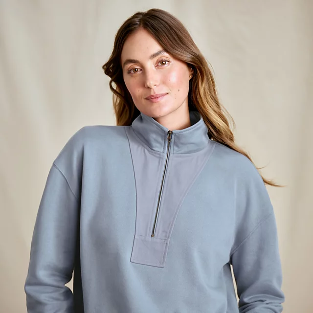 Orvis Women’s Campfire 1/4-Zip Sweatshirt DARK NAVY