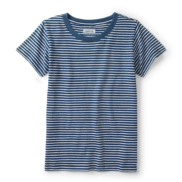 orvis Women’s Indigo Striped Short-Sleeve Tee DENIM INDIGO