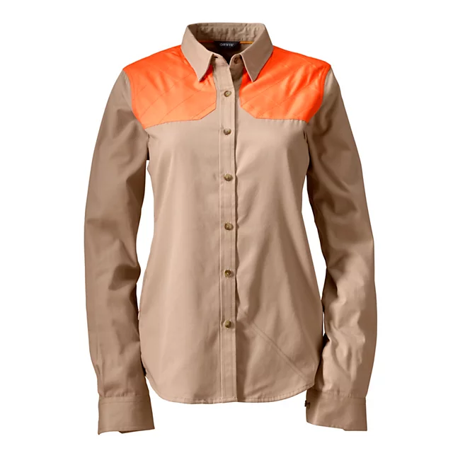 orvis Women’s Long-Sleeve Midweight Shooting Shirt SAND/BLAZE