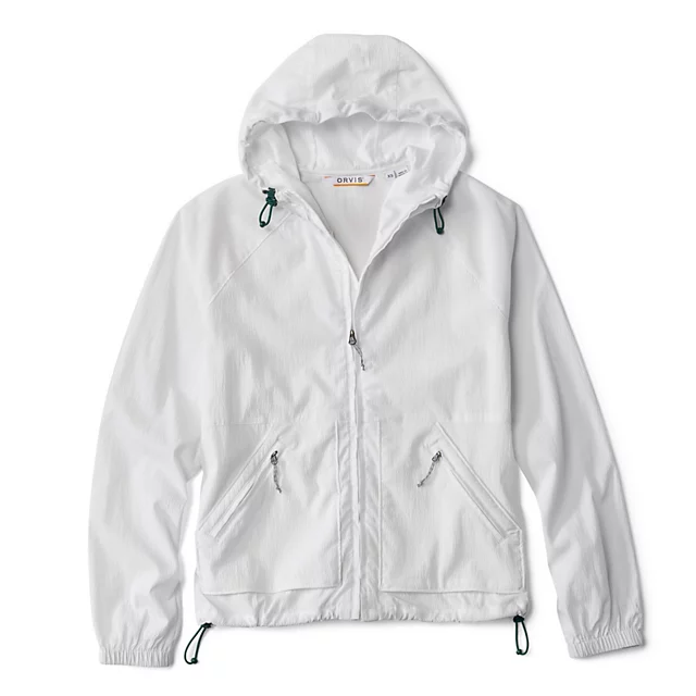 orvis Women's Open Air Caster Full-Zip Hoodie WHITE