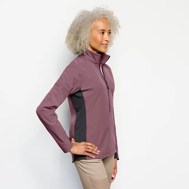 Orvis Women’s PRO LT Softshell Pullover HUCKLEBERRY
