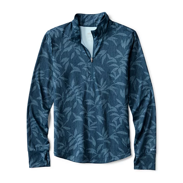 orvis Women’s Sun Defense 1/4-Zip LAKESIDE STITCH LEAF