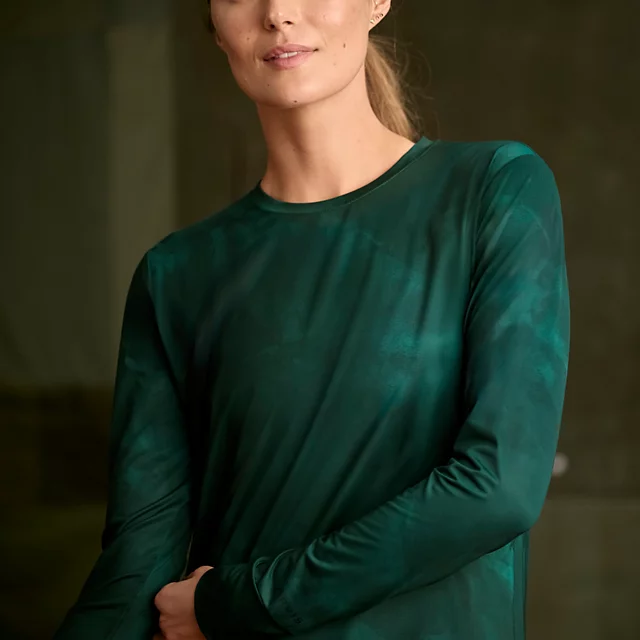 Orvis Women's Sun Defense Long-Sleeve Pullover CYAN STORM