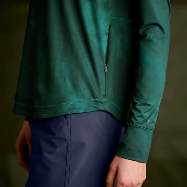 Orvis Women's Sun Defense Long-Sleeve Pullover CYAN STORM