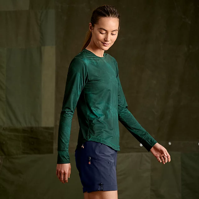 Orvis Women's Sun Defense Long-Sleeve Pullover CYAN STORM