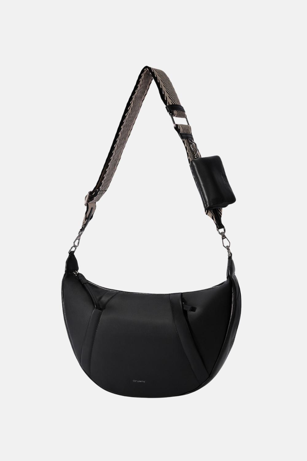 Oryany Oryany - Banana Leather M Crossbody Handbags - BLACK