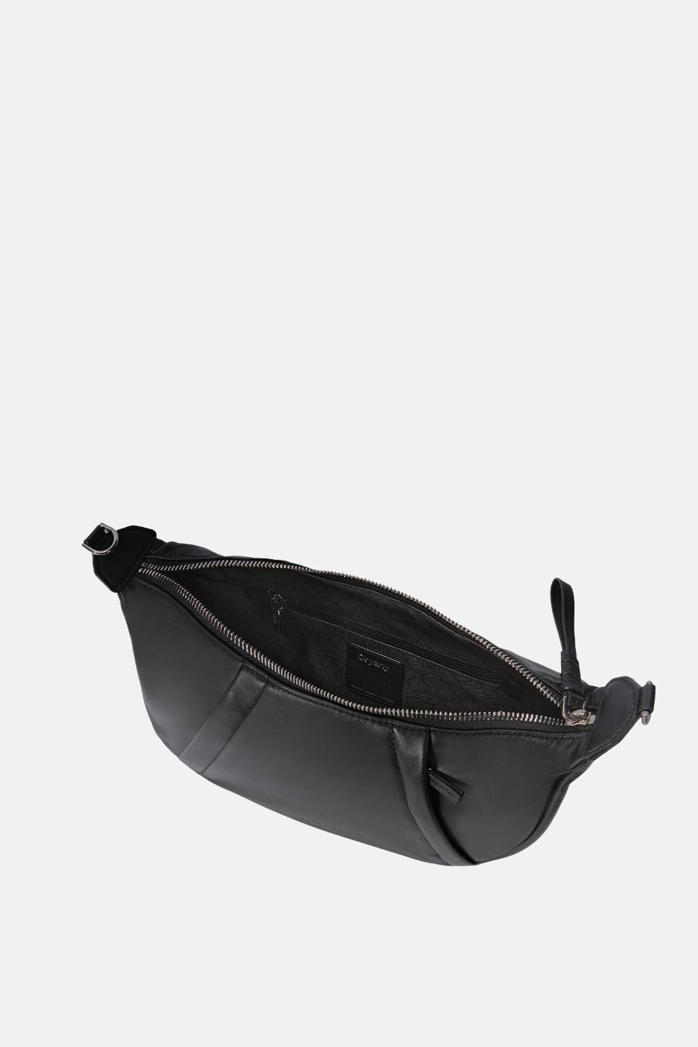 Oryany Oryany - Banana Leather M Crossbody Handbags - BLACK