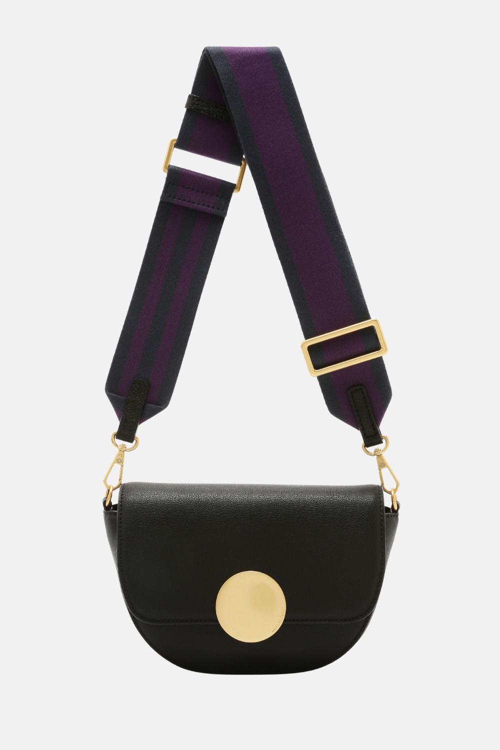 Oryany Oryany - Lottie Saddle Crossbody Small Handbags - Black Leather