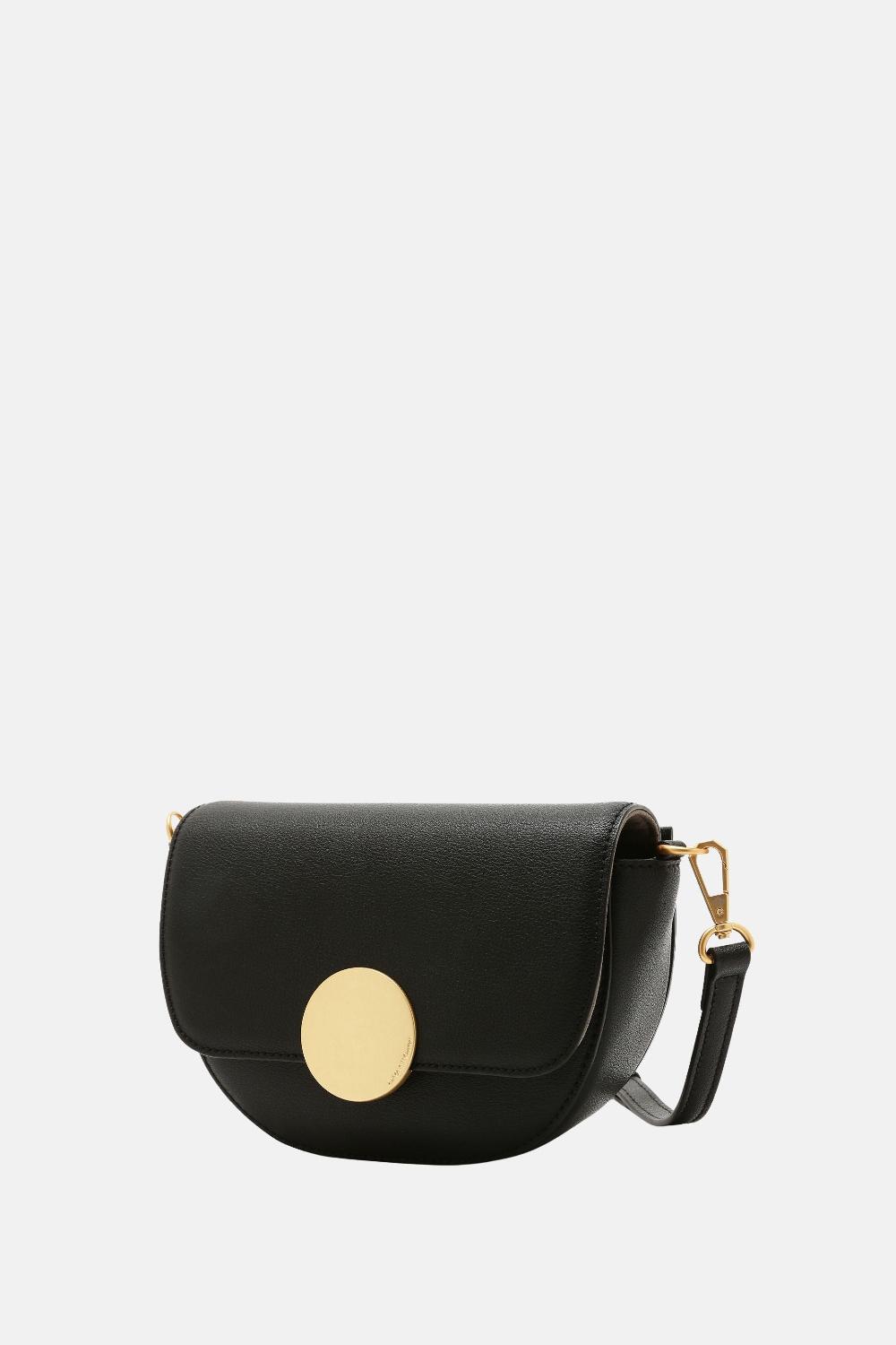 Oryany Oryany - Lottie Saddle Crossbody Small Handbags - Black Leather