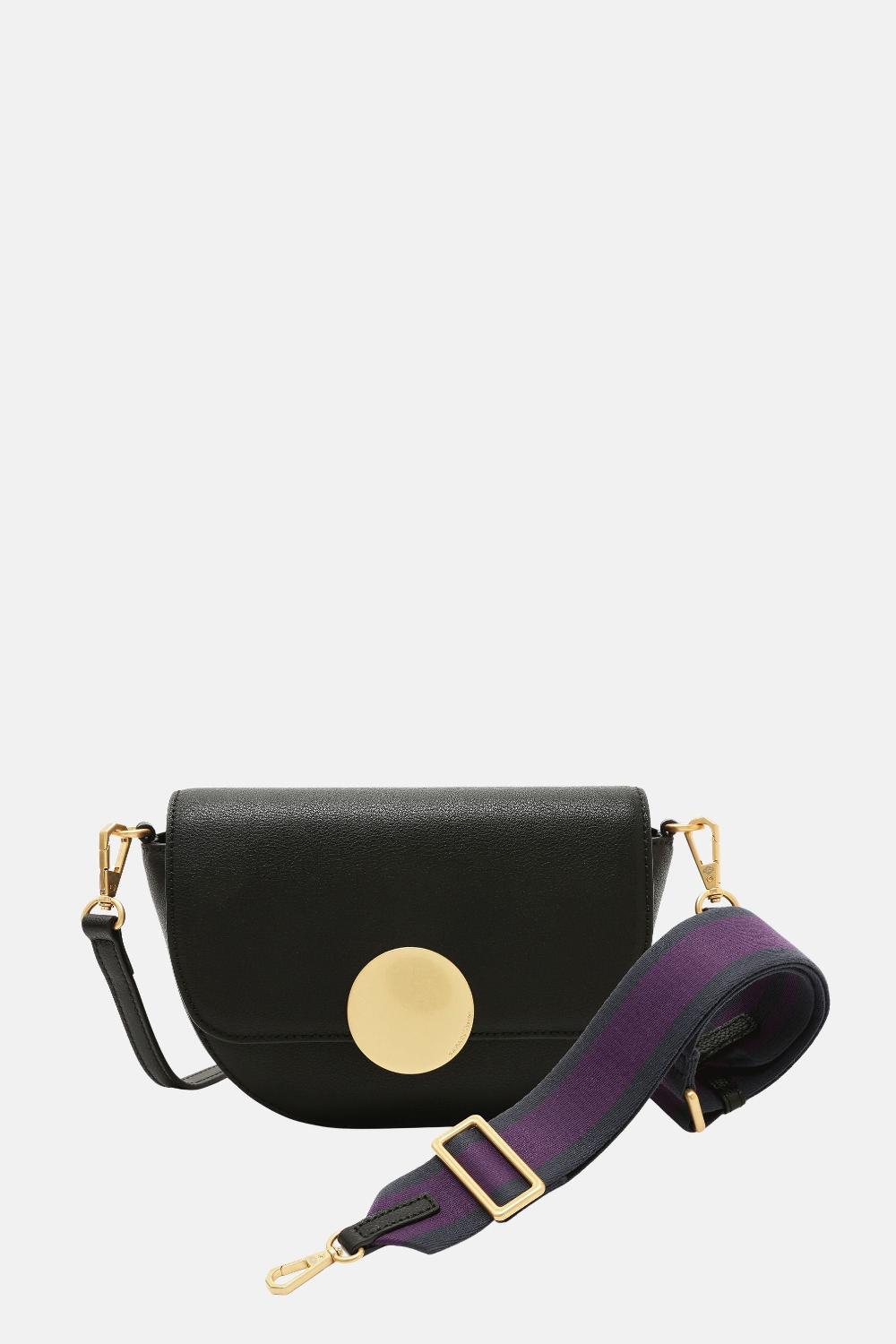 Oryany Oryany - Lottie Saddle Crossbody Small Handbags - Black Leather