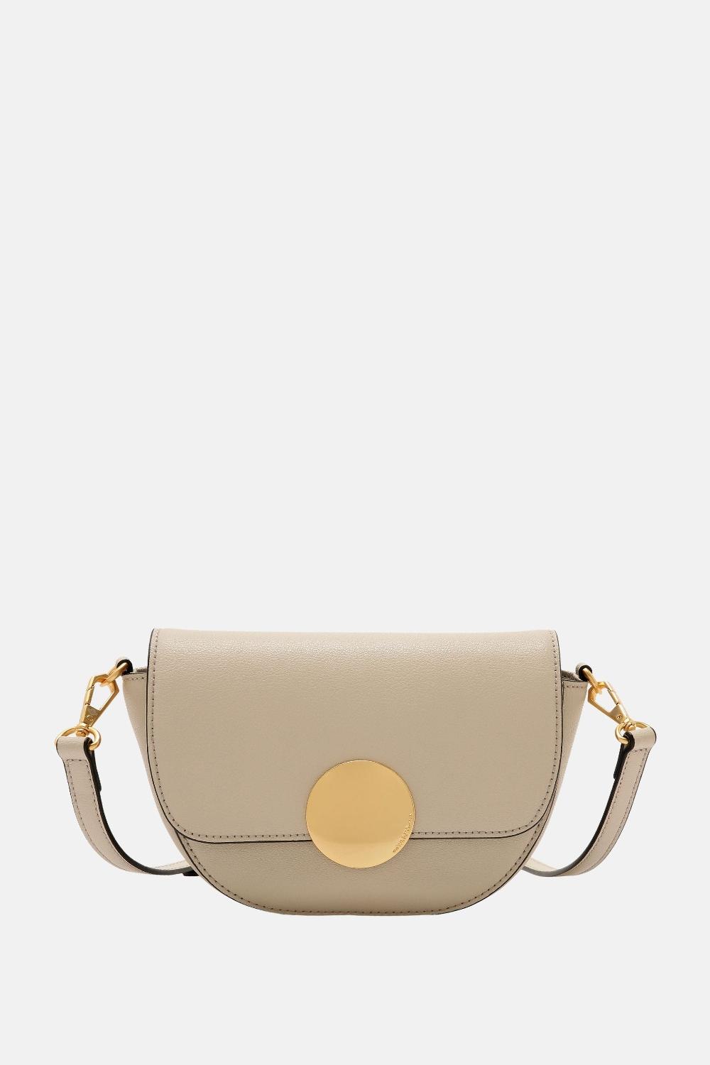 oryany Oryany - Lottie Saddle Crossbody Small Handbags - Cream Leather