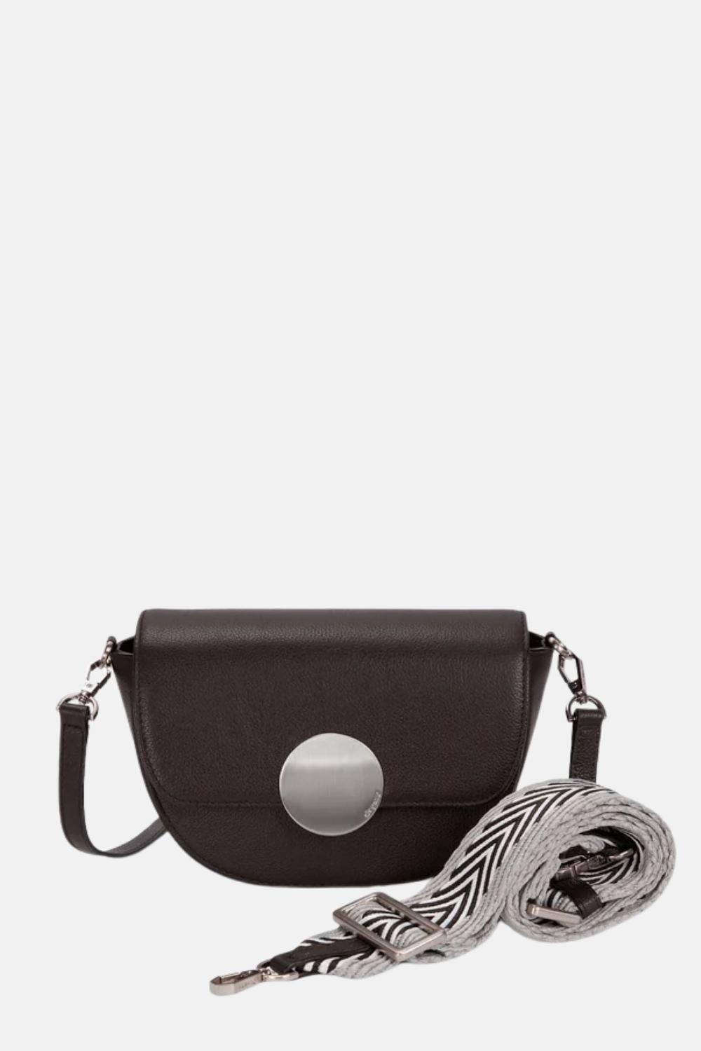 Oryany Oryany - Lottie Saddle Crossbody Small Handbags - Dark Chocolate Leather