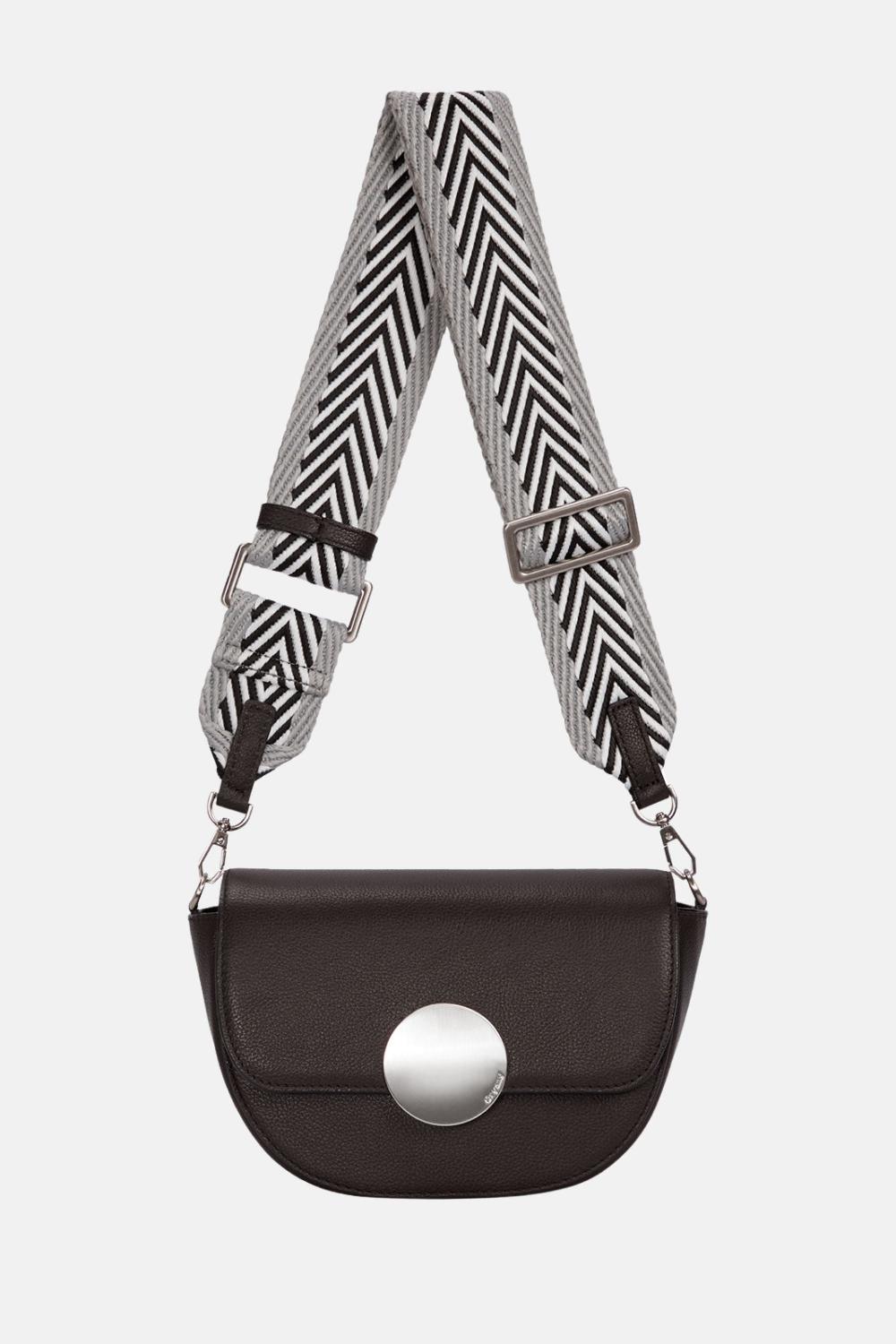 Oryany Oryany - Lottie Saddle Crossbody Small Handbags - Dark Chocolate Leather
