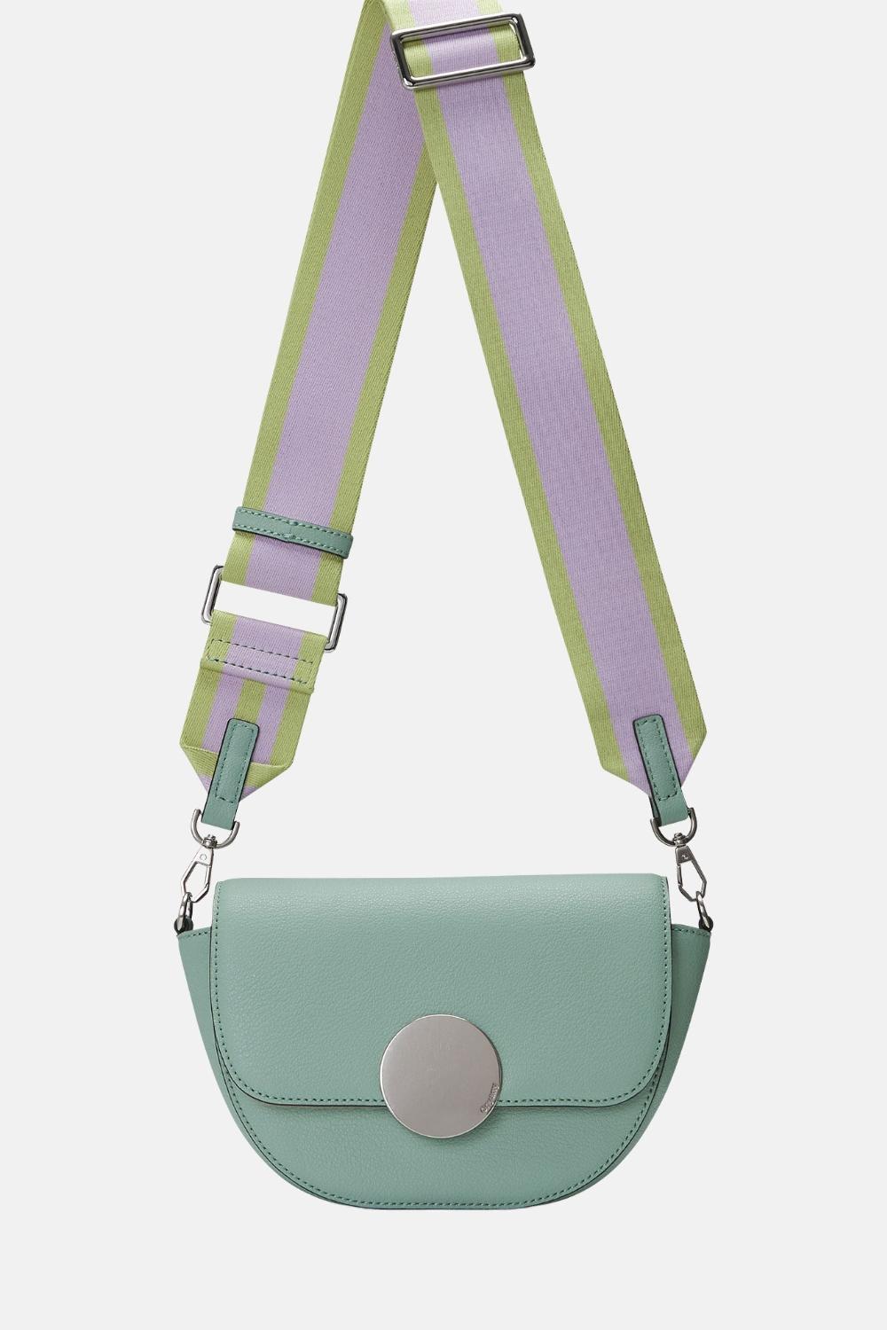 Oryany Oryany - Lottie Saddle Crossbody Small Handbags -Dusty Mint Leather