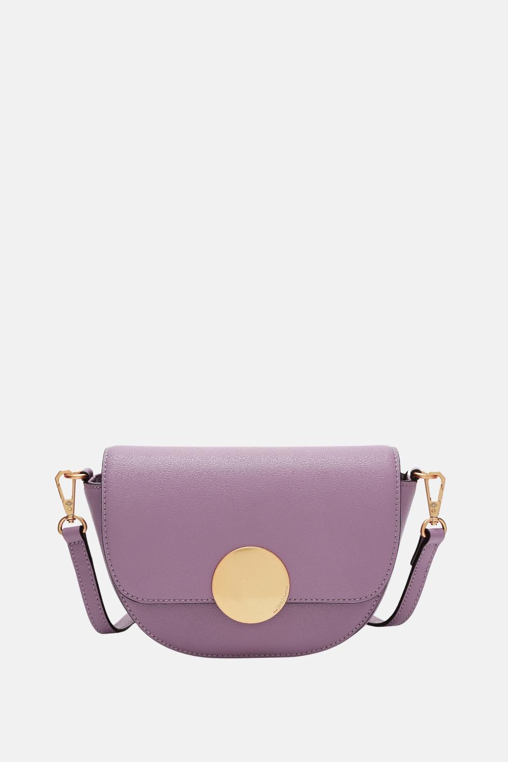 oryany Oryany - Lottie Saddle Crossbody Small Handbags - Dusty Mauve Leather