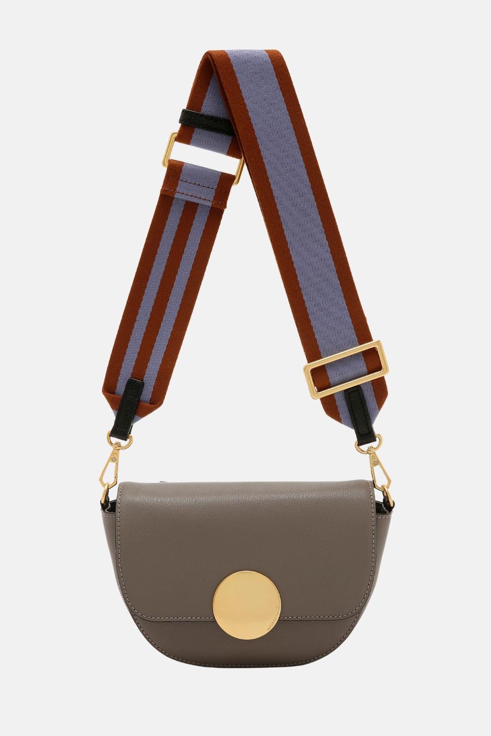 Oryany Oryany - Lottie Saddle Crossbody Small Handbags - Grey Leather