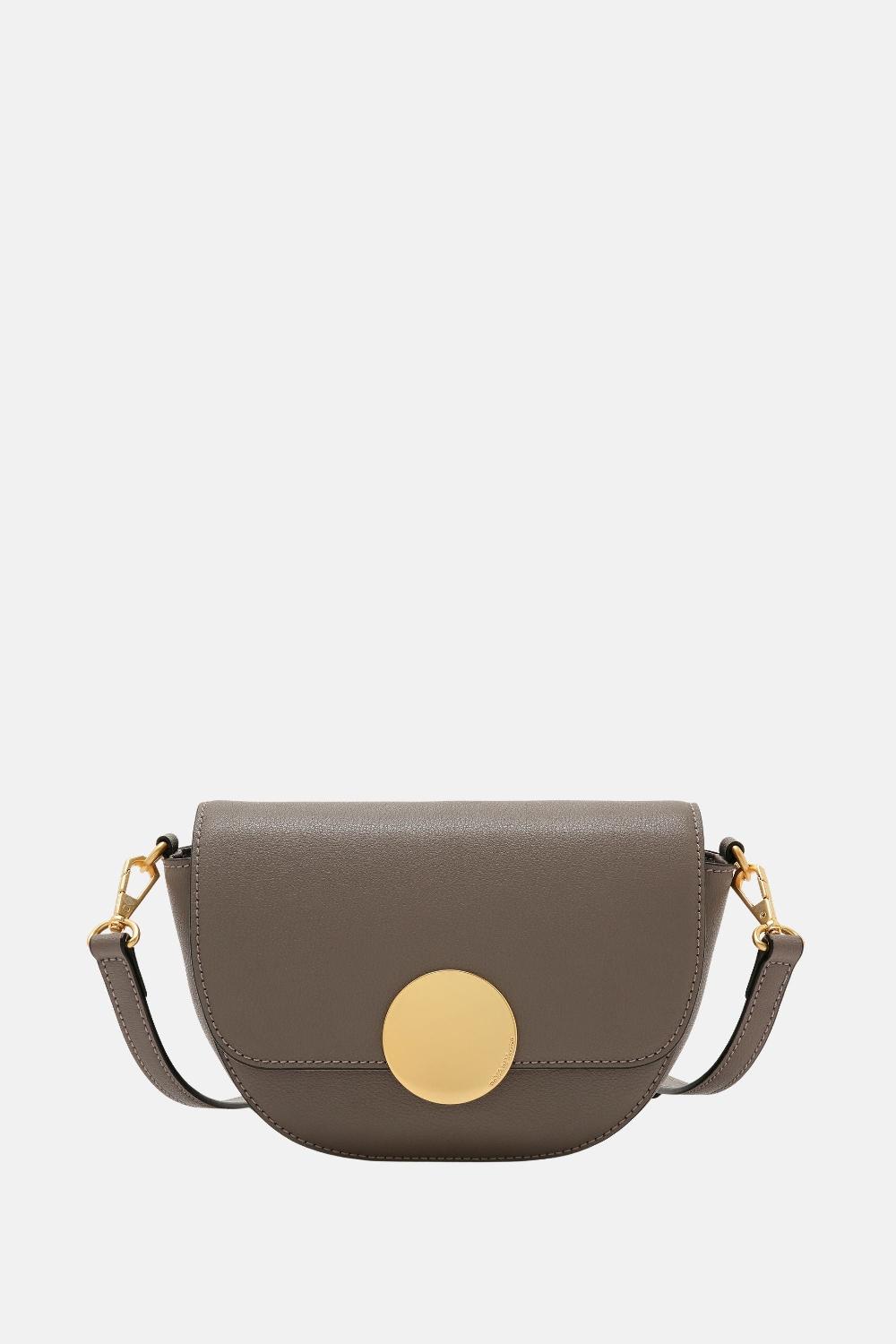 oryany Oryany - Lottie Saddle Crossbody Small Handbags - Grey Leather