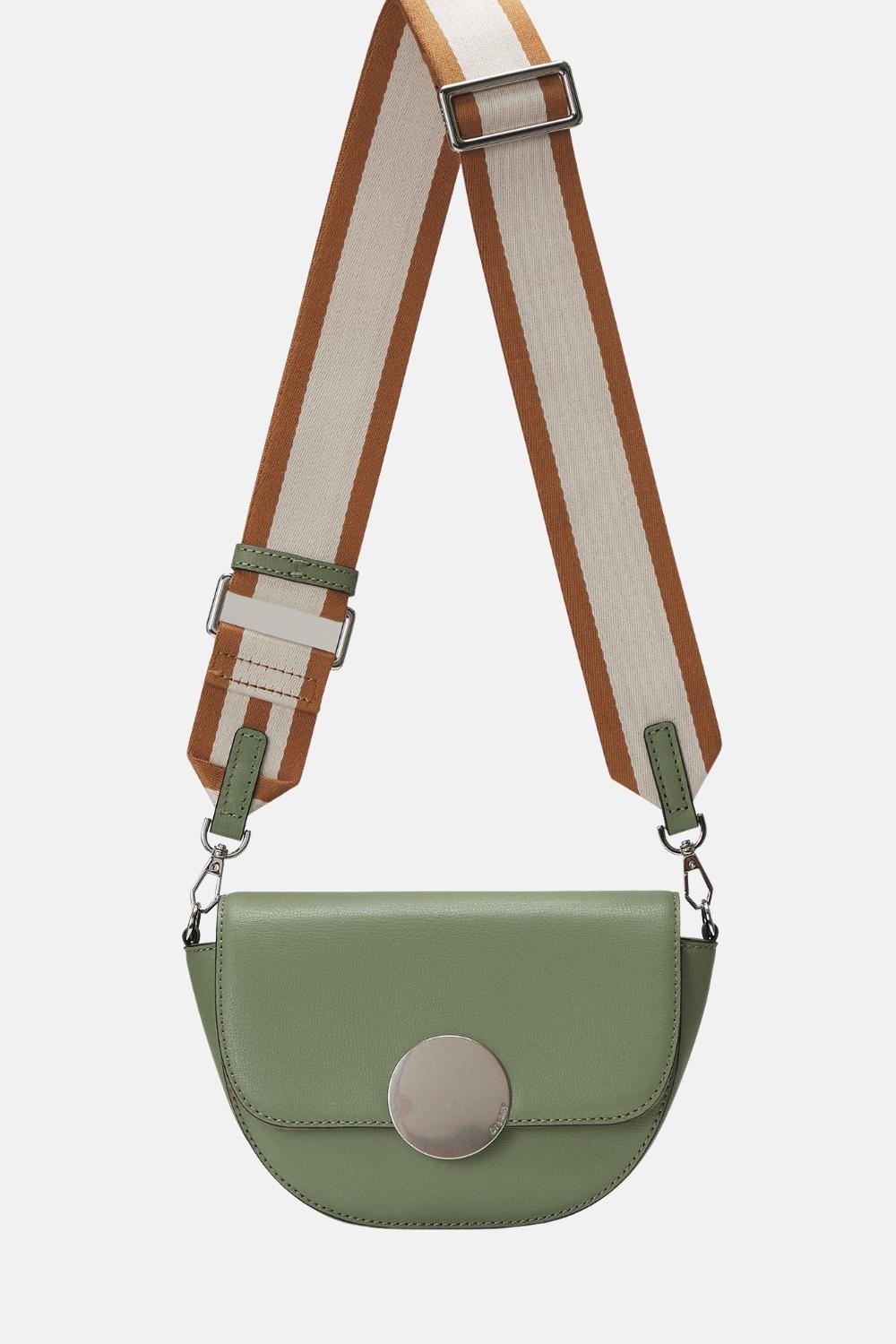 Oryany Oryany - Lottie Saddle Crossbody Small Handbags - Jade Green Leather