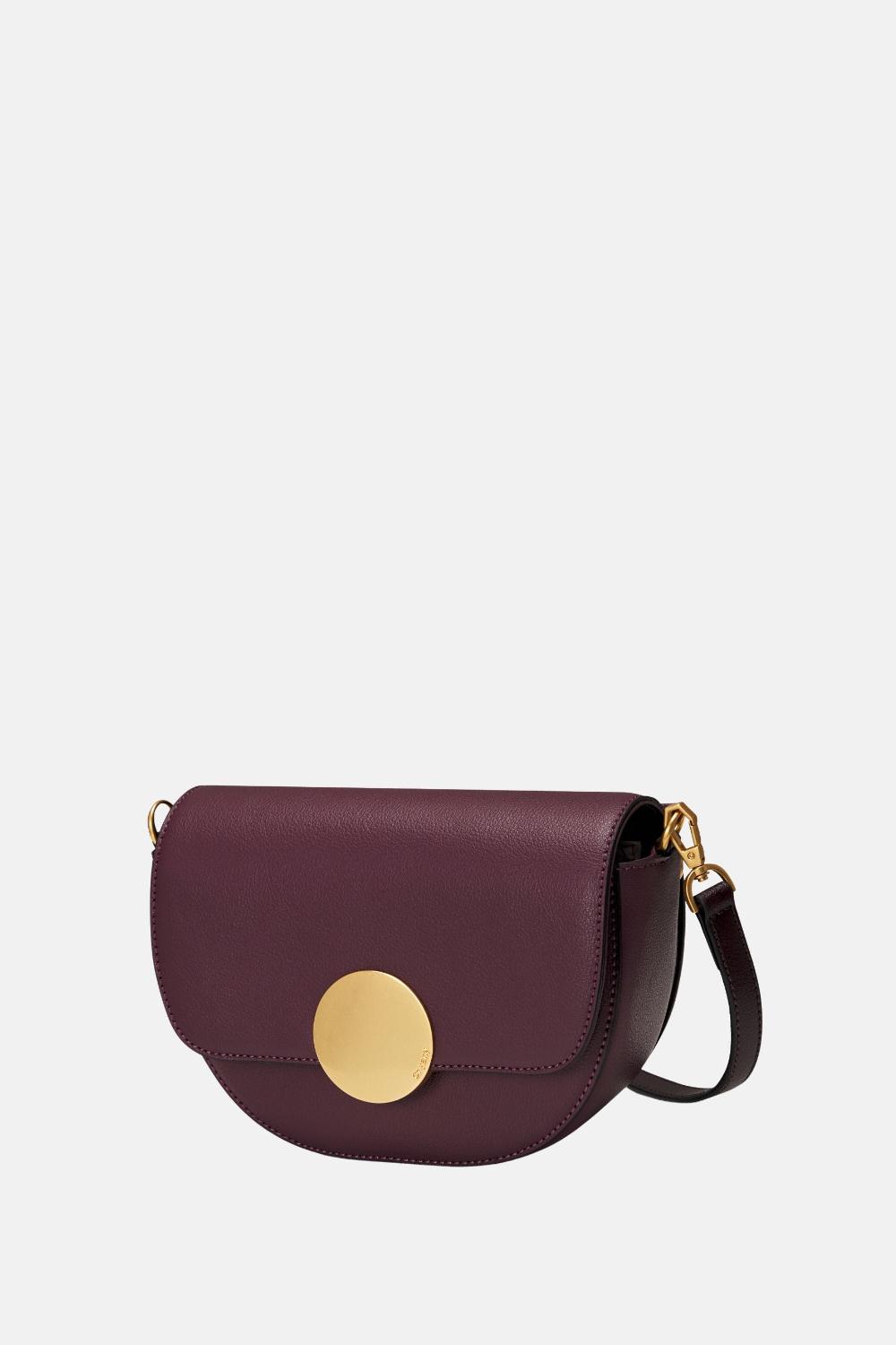 Oryany Oryany - Lottie Saddle Crossbody Small Handbags - Maroon Leather