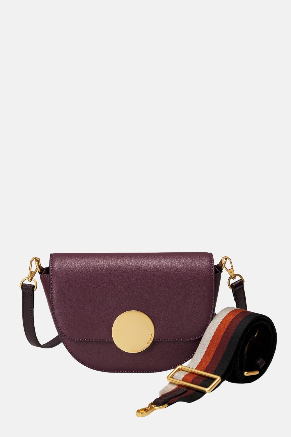 Oryany Oryany - Lottie Saddle Crossbody Small Handbags - Maroon Leather