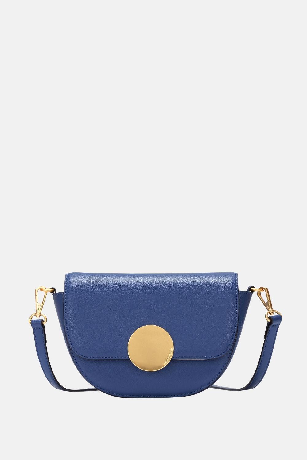 oryany Oryany - Lottie Saddle Crossbody Small Handbags - Navy Leather