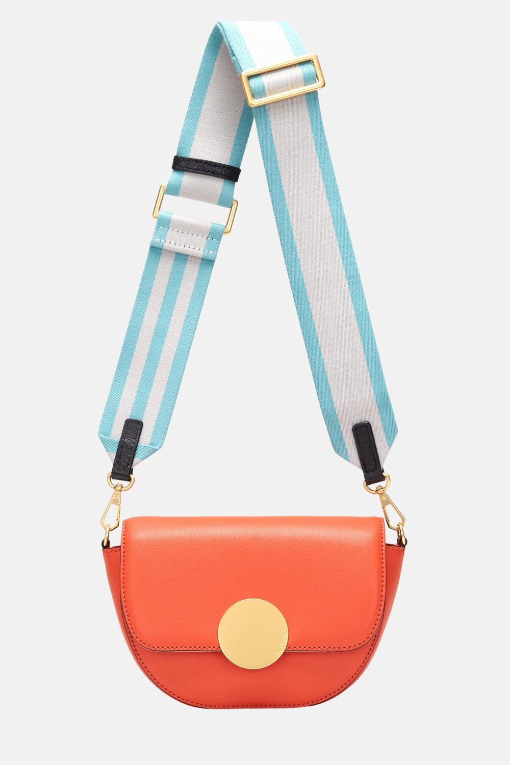 Oryany Oryany - Lottie Saddle Crossbody Small Handbags - Orange Leather