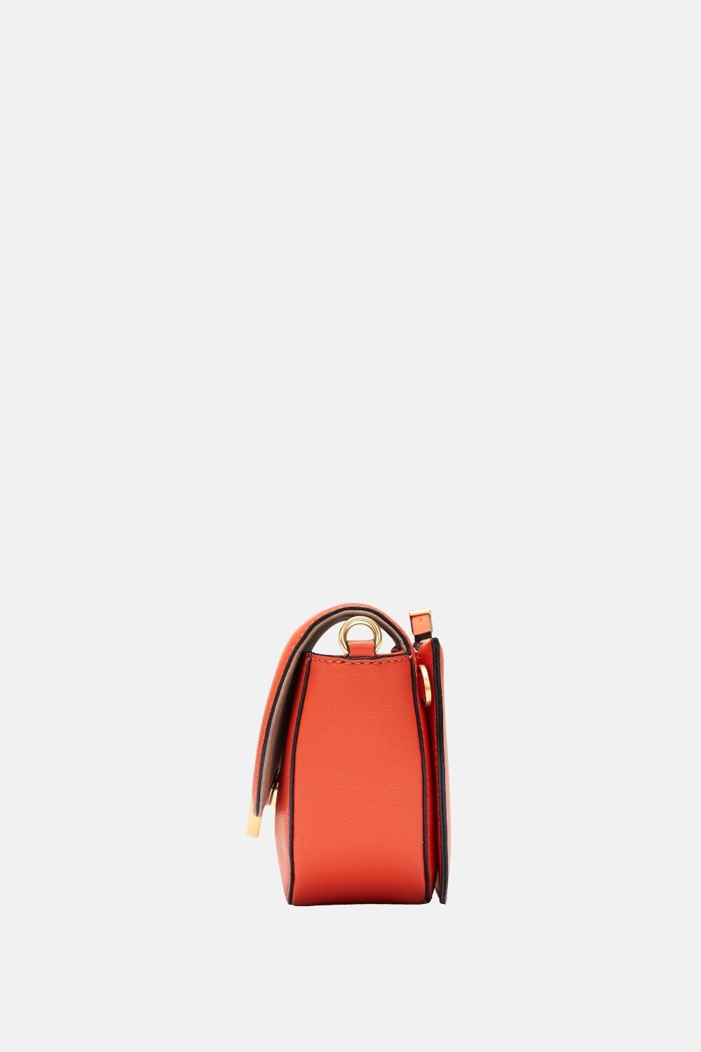 Oryany Oryany - Lottie Saddle Crossbody Small Handbags - Orange Leather