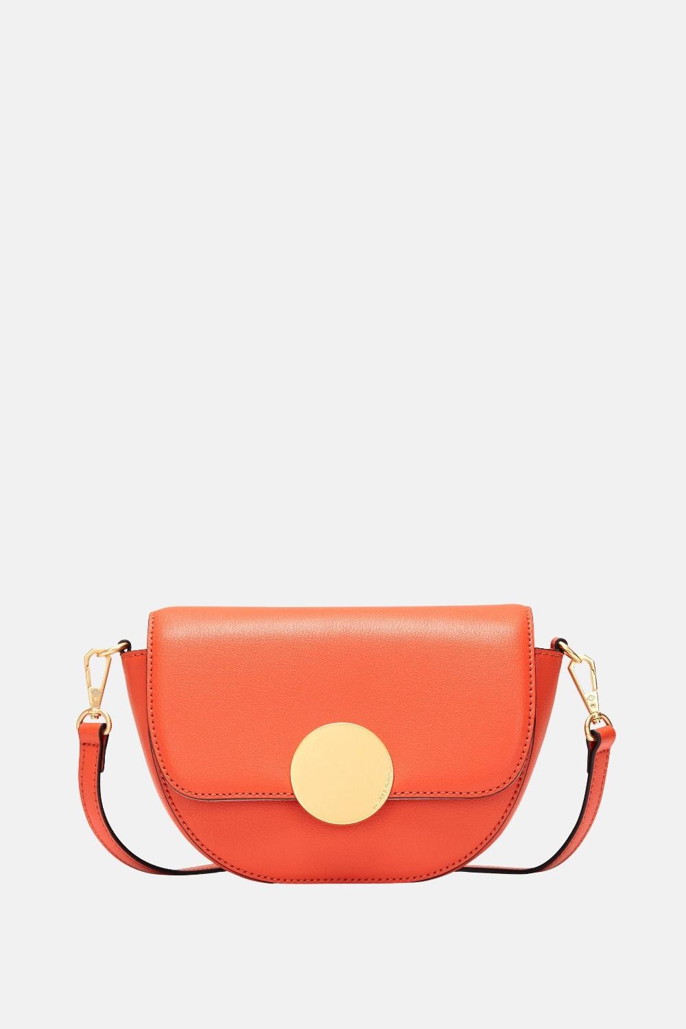 oryany Oryany - Lottie Saddle Crossbody Small Handbags - Orange Leather