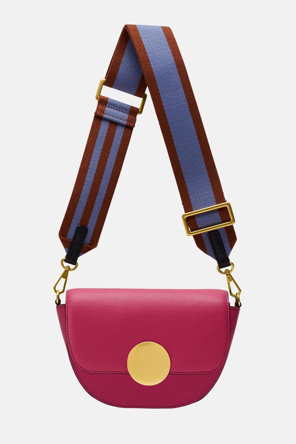 Oryany Oryany - Lottie Saddle Crossbody Small Handbags - Raspberry Leather