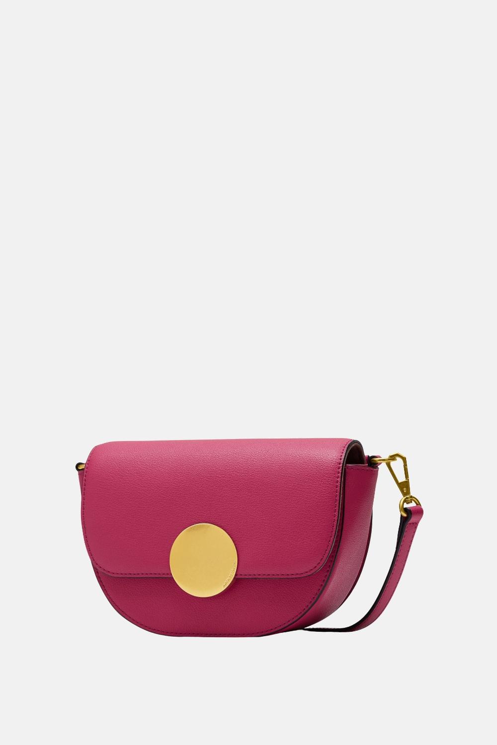 Oryany Oryany - Lottie Saddle Crossbody Small Handbags - Raspberry Leather