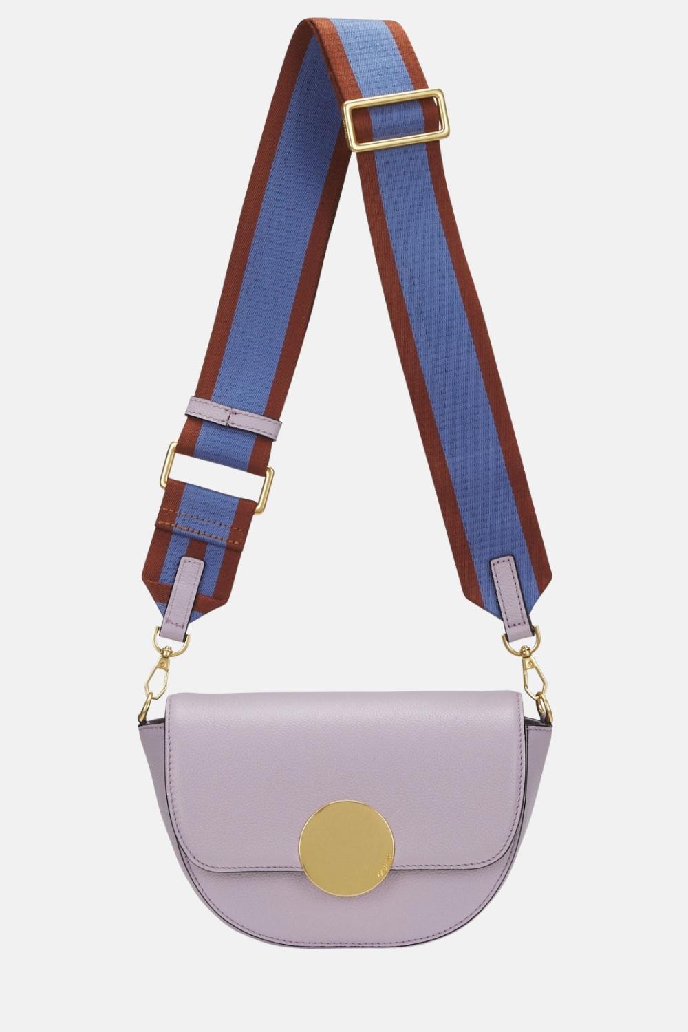 Oryany Oryany - Lottie Saddle Crossbody Small Handbags - Stock Purple Leather