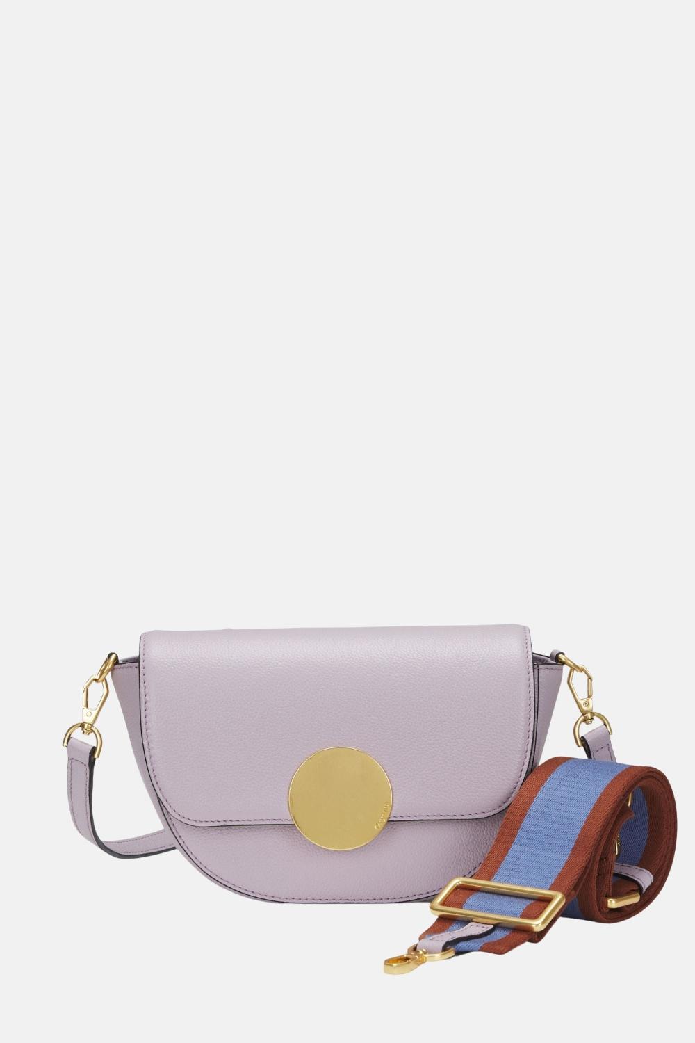 Oryany Oryany - Lottie Saddle Crossbody Small Handbags - Stock Purple Leather