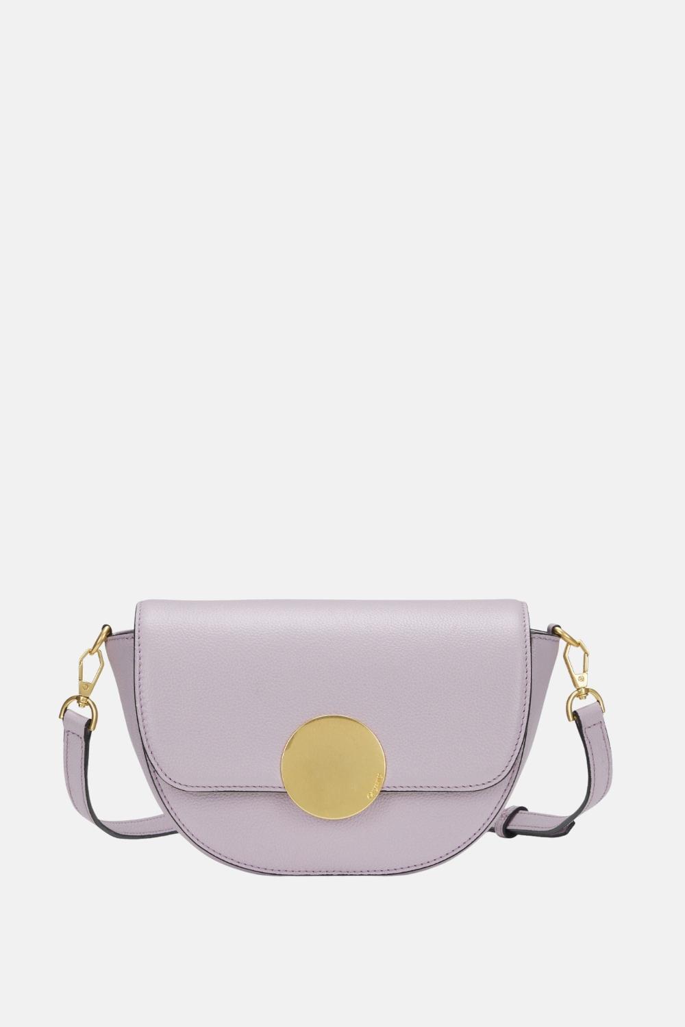 oryany Oryany - Lottie Saddle Crossbody Small Handbags - Stock Purple Leather