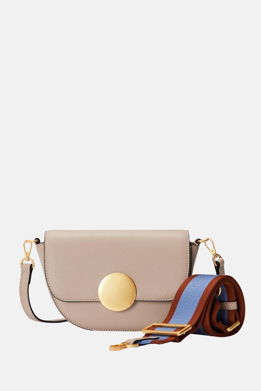 Oryany Oryany - Lottie Saddle Crossbody Small Handbags - Taupe Leather