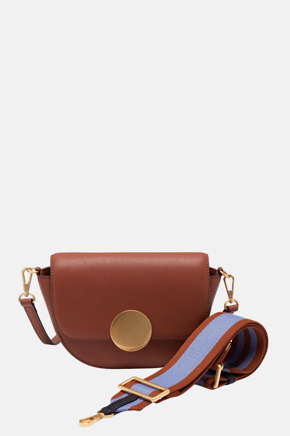 Oryany Oryany - Lottie Saddle Crossbody Small Handbags - Toffee Tan Leather