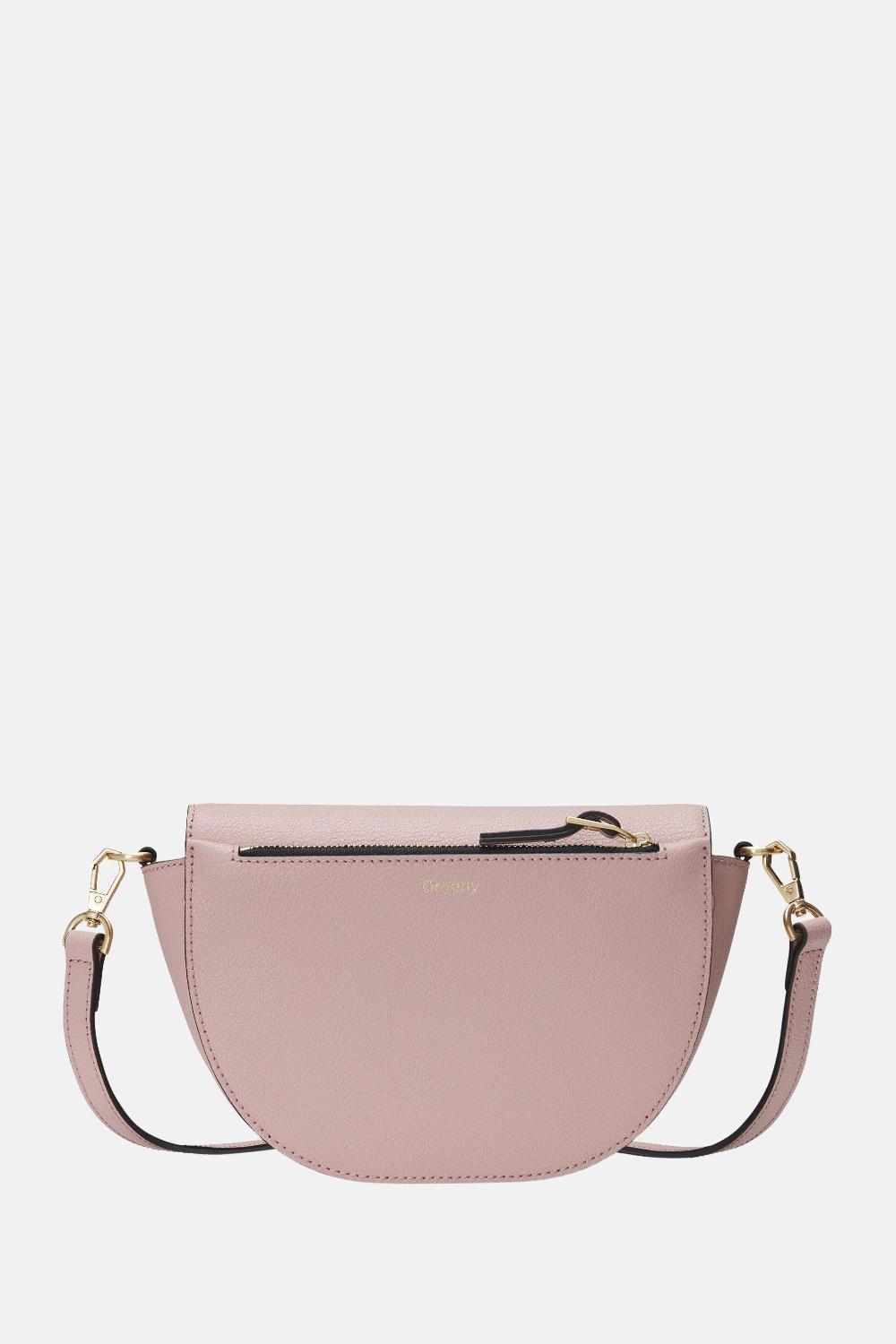 Oryany Oryany - Lottie Saddle Crossbody Small Handbags - Vintage Pink Leather