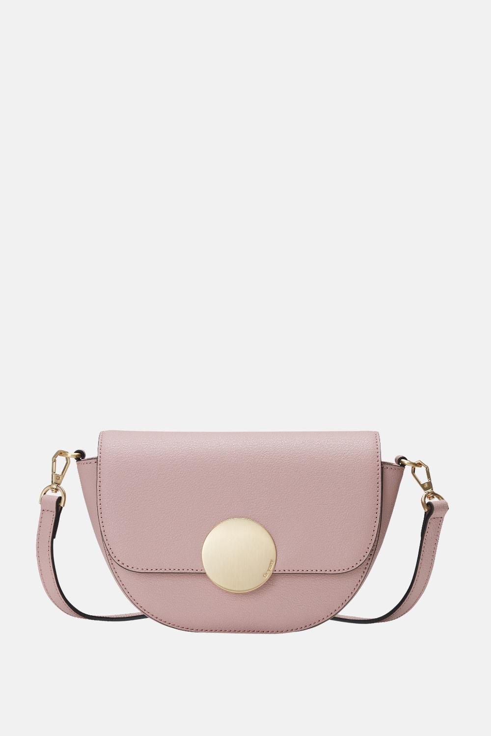oryany Oryany - Lottie Saddle Crossbody Small Handbags - Vintage Pink Leather