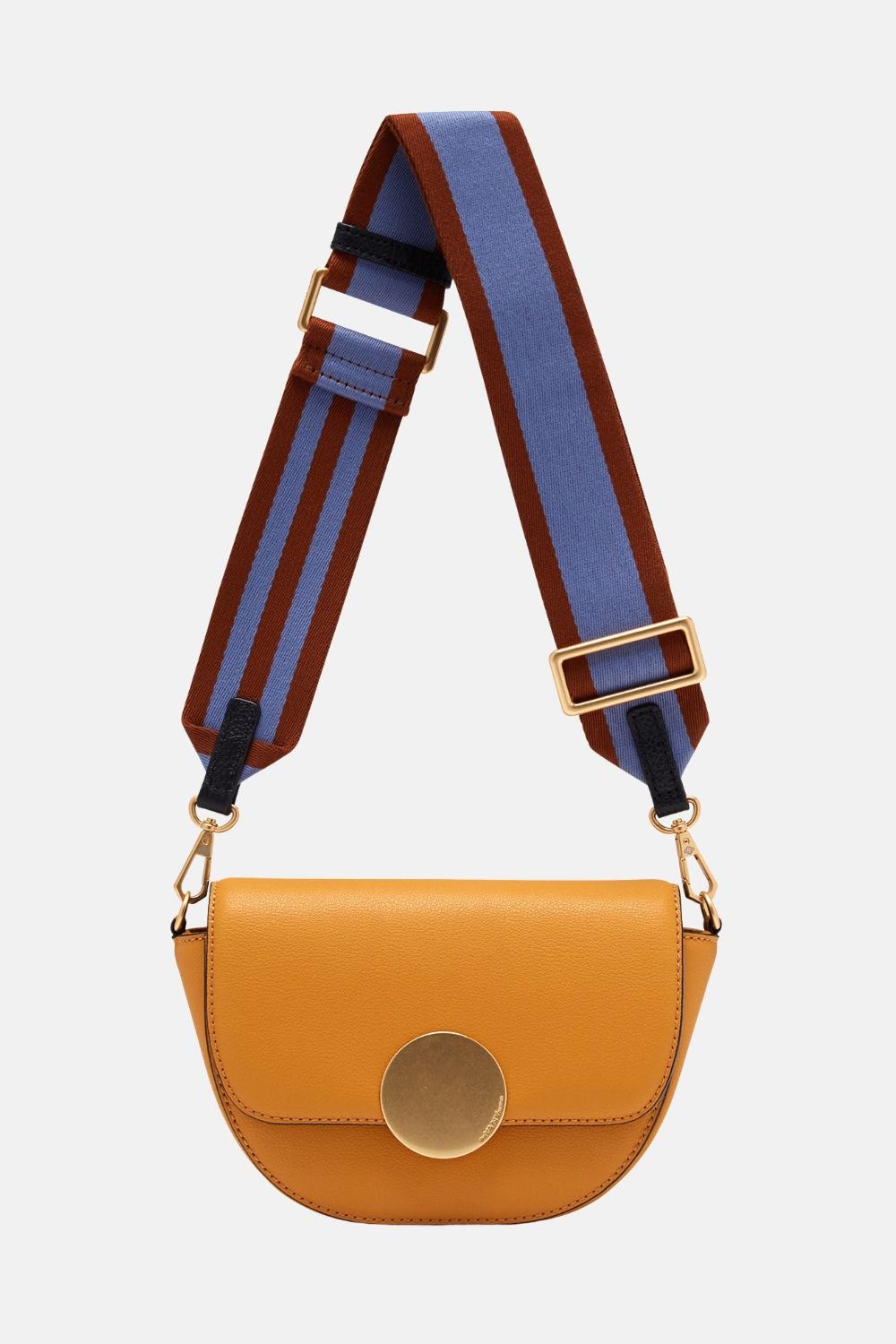 Oryany Oryany - Lottie Saddle Crossbody Small Handbags - Yellow Leather