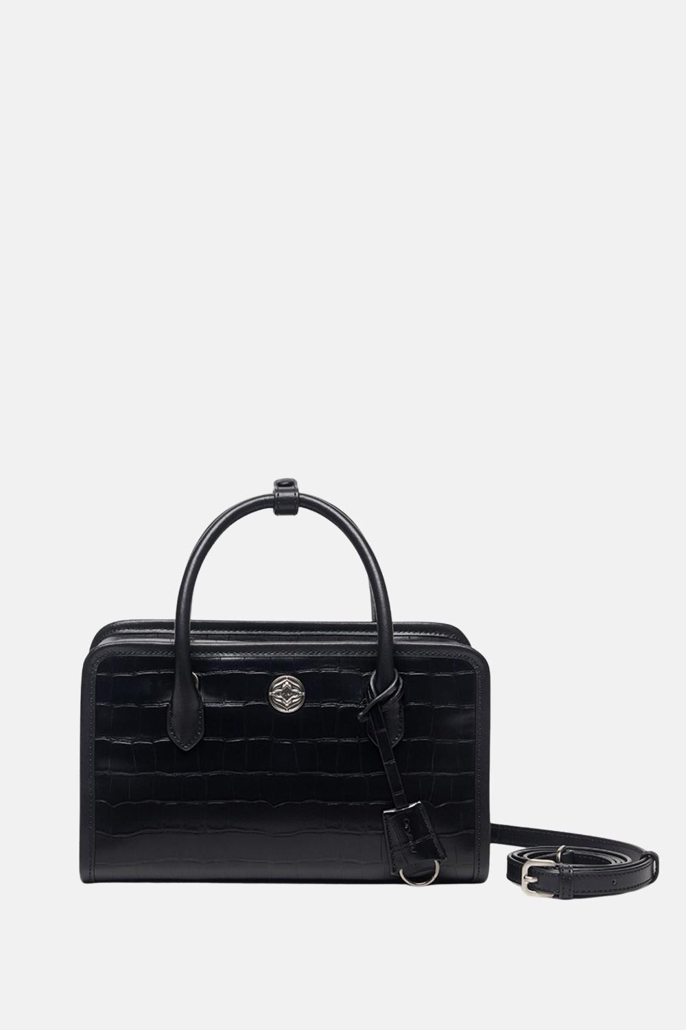 Oryany Oryany - Claude Croco Black Satchel Bag