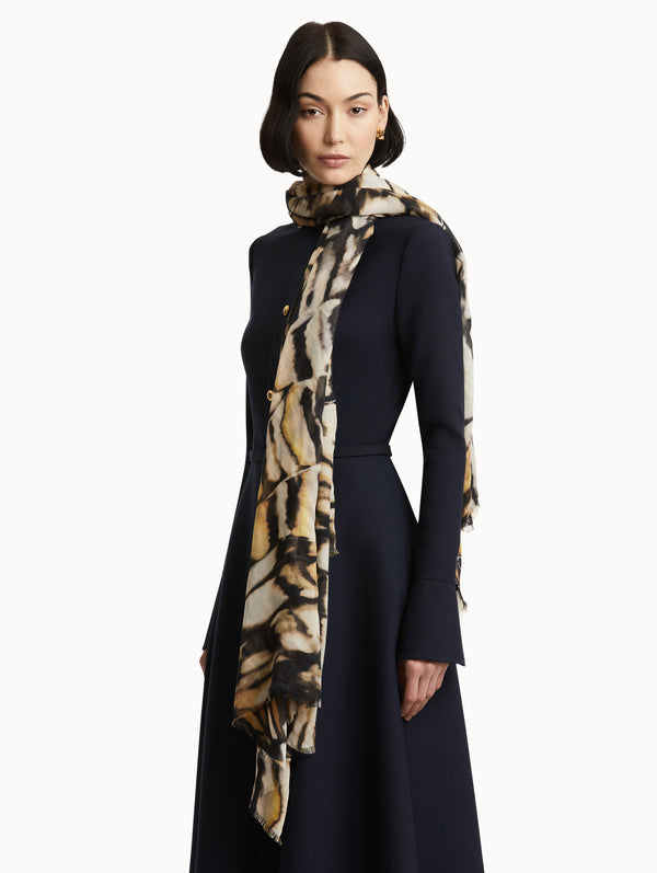 Oscar De La Renta Abstract Butterfly Modal Cashmere Scarf