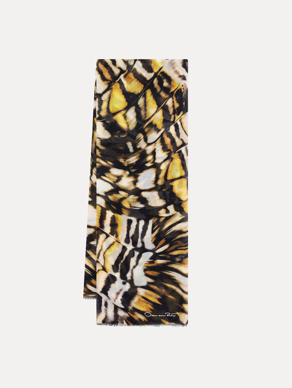 oscar de la renta Abstract Butterfly Modal Cashmere Scarf