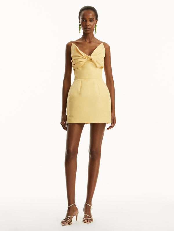 Oscar De La Renta Bow-Detailed Faille Cocktail Dress