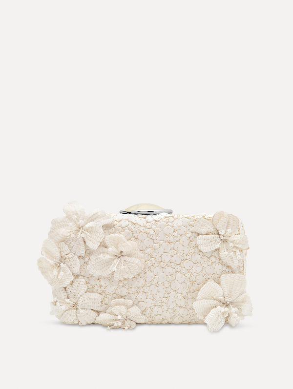 oscar de la renta Cherry Blossom Embroidered O Minaudière