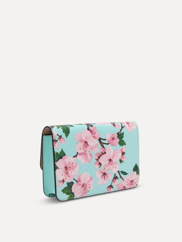 Oscar De La Renta Cherry Blossom Printed O Pochette